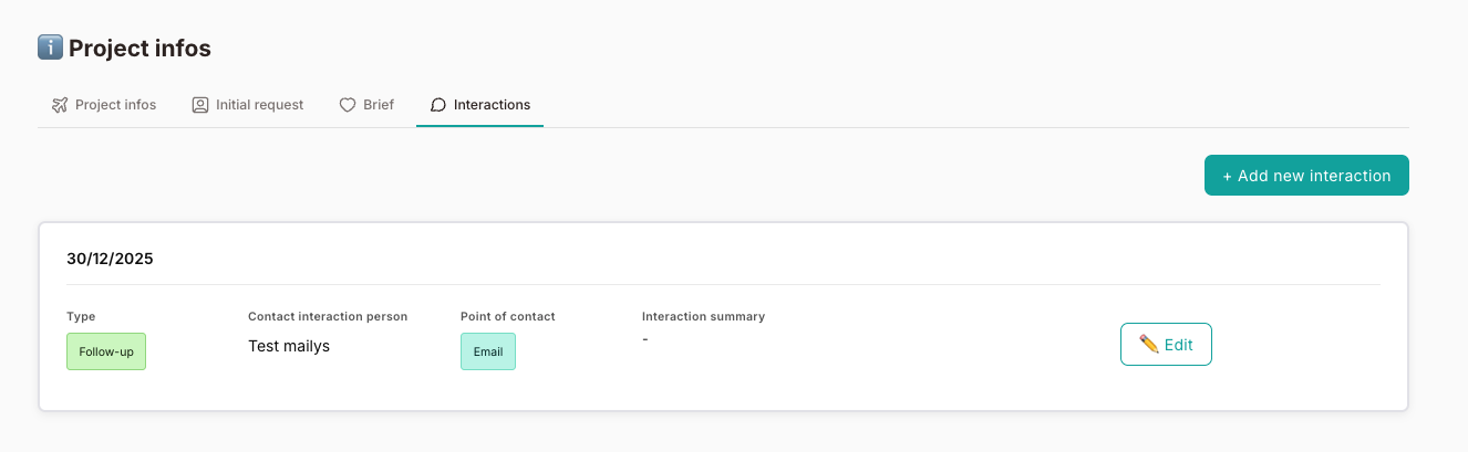 Interactions CRM for DMCs - Odys sofwtare